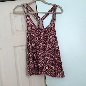 Red and white tank